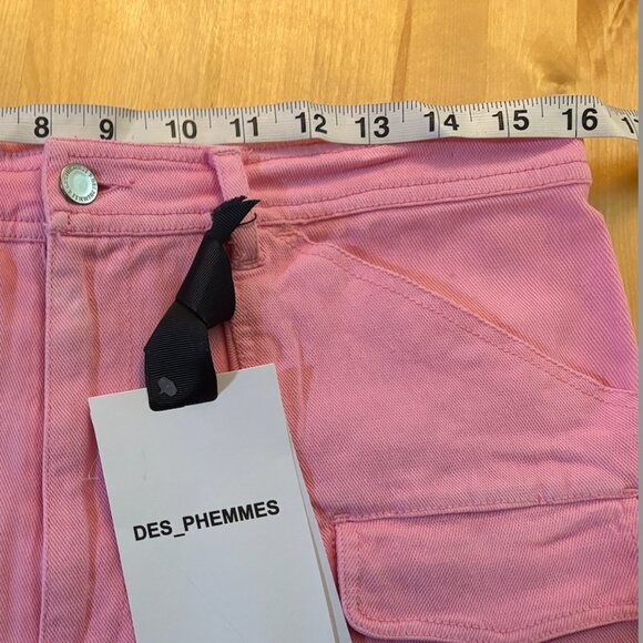 Des Phemmes SS22 Baby Pink Cargo Pants – New With Tags – IT 38 - Picture 9 of 15